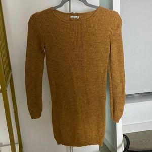 Brown sweater dress